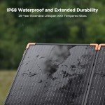 ZOUPW 100 Watt Portable Solar Panel with 20A PWM Controller,Camping Essentials,100W Foldable Solar Panel Kit for Power Station & 12V Batteries,23.5% High Efficiency IP68 Waterproof for RV Camping