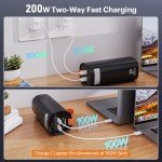 ZOUPW 60000mAh Power Bank,200W Portable Charger with 2 Fast Charging USB-C &2 USB-A Output,Compatible with iPhone 15/14 Series Airpods Laptop Drone for Home Backup Travel Camping Essentials