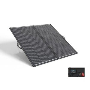 ACOPOWER 200W Mono Lightweight Portable Solar Panel Kit, 200 Watt Solar Suitcase, Waterproof 20A 12V LCD Charge Controller for Camping , RV, Black