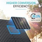 ACOPOWER 200 watt Solar Panels,High Efficiency Black PV Module Power 200W Mono RV Solar Panel for 12 Volt System,RV Marine Boat Cabin and Other Off Grid System