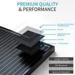 ACOPOWER 200 watt Solar Panels,High Efficiency Black PV Module Power 200W Mono RV Solar Panel for 12 Volt System,RV Marine Boat Cabin and Other Off Grid System