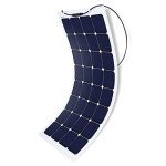 ACOPOWER 110W Flexible Solar Panel, Thin Lightweight ETFE Solar Charger on RV Boat Cabin Tent Caravan w Solar Connector for 12V Battery