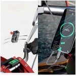 ACOPOWER 4.8A USB Charger Solar Panel Battery to USB Adapter with Voltmeter & ON/Off Switch Charger Phone Tablet GPS Camera,3 Install Options Waterproof