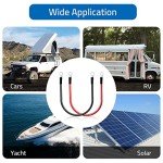 ACOPOWER 4 Gauge Battery Cable Inverter Power Cable with Oxygen-Free Copper 1 Feet - Black + Red