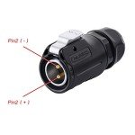 ACOPOWER Adapter-SAE to Furrion 2 Pin Connector, Black