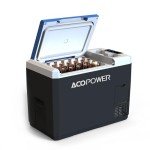 ACOPOWER Mini Portable Refrigerator Portable Freezer For Tesla Model X, 29Qt Car Freezer with APP Control, -4℉-68℉ RV Car Fridge, 12V Cooler for Camping, Picnic, Backyard BBQ, No Battery