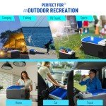 ACOPOWER Mini Portable Refrigerator Portable Freezer For Tesla Model X, 29Qt Car Freezer with APP Control, -4℉-68℉ RV Car Fridge, 12V Cooler for Camping, Picnic, Backyard BBQ, No Battery