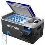 ACOPOWER&LiONCooler Mini VX18 Car Freezer, 19Qt Solar Power Refrigerator with APP Control, -4℉~68℉ Portable Fridge, 12V Cooler for Camping, Picnic, Fishing, Hiking
