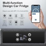 BODEGACOOLER 12 Volt Car Refrigerator,80 Quarts Portable Fridge,75L RV Freezer Single Zone,WiFi APP Control,-4℉-68℉ Car Cooler,12/24V DC & 100-240V AC for Travel, Camping,Outdoor,Truck,SUV