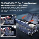 BODEGACOOLER 12 Volt Car Refrigerator, Portable Freezer, Car Fridge Dual Zone WIFI APP Control, 80 Quart(75L) -4℉-68℉Car Cooler, 12/24V DC and 100-240V AC, for Camping, Travel, RV, Outdoor