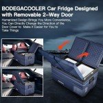 BODEGACOOLER 12 Volt Car Refrigerator, RV Car Fridge Dual Zone APP Control, Portable Freezer,76 Quart(72L) -4℉-68℉ RV Electric Compressor Cooler 12/24V DC and 100-240V AC for Outdoor,Camping,Travel