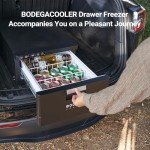 BODEGACOOLER 12 Volt Drawer Refrigerator, 33Quart(31L) RV Fridge Freezer APP Control, Portable Refrigerator (-4℉-68℉), Car Cooler for Travel,Camping, Road Trips Tailgating, Truck, Van, SUV 12/24V DC
