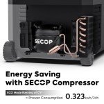 ICECO JP50 Pro Portable Refrigerator,12Volt Car Fridge Freezer, Compact Refrigerator with Secop Compressor, for Outdoor, Camping 51.7 Quart, -4℉～68℉, DC 12/24V, AC 110/240V, Multi-directional Lid