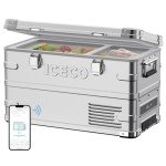 ICECO APL35 12 Volt Car Refrigerator, 37 Quart (30 Liter) Light Duty Aluminum 12v Portable Fridge Freezer, SECOP Nano Compressor, -4℉~68℉, 12/24V DC, 100-240V AC for Outdoor, Camping, RV, Truck, Boat