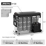 ICECO JP50 Pro Portable Refrigerator,12Volt Car Fridge Freezer, Compact Refrigerator with Secop Compressor, for Outdoor, Camping 51.7 Quart, -4℉～68℉, DC 12/24V, AC 110/240V, Multi-directional Lid