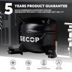 ICECO APL55 Dual Zone Portable Refrigerator Bluetooth Controlled, 55 Liter 12v refrigerator with SECOP Compressor, DC 12/24V, AC 110-240V, for Truck, Car and Home, -4℉~68℉(Silver)