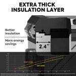 ICECO APL55 Dual Zone Portable Refrigerator Bluetooth Controlled, 55 Liter 12v refrigerator with SECOP Compressor, DC 12/24V, AC 110-240V, for Truck, Car and Home, -4℉~68℉(Silver)