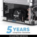 ICECO APL35 Portable Refrigerator Freezer, Dual Zone Car Fridge Equipped SECOP Nano Compressor, Aluminum 12V Portable Fridge Freezer, -4℉~68℉,12/24V DC, 37 Quart (APL35+Battery)