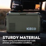 ICECO VL35 ProS 12V Refrigerator, Portable Fridge Freezer with SECOP Compressor, 35L Car Fridge Powered by AC/DC, 0℉-50℉, Electric Cooler for Car, Camping, Home, Travel [Olive Green Edition]