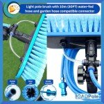 26ft IGADPole Washing Kit: Water-fed Brush with Soap Dispenser, Cobweb Dusters, with 5-Stage Telescoping Pole 5-20ft Pole/Window and Dusting Cleaning Kit