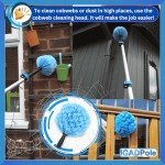 26ft IGADPole Washing Kit: Water-fed Brush with Soap Dispenser, Cobweb Dusters, with 5-Stage Telescoping Pole 5-20ft Pole/Window and Dusting Cleaning Kit