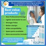 26ft IGADPole Washing Kit: Water-fed Brush with Soap Dispenser, Cobweb Dusters, with 5-Stage Telescoping Pole 5-20ft Pole/Window and Dusting Cleaning Kit