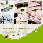 SISUPASSIE Car Wash Brush, 20FT Reach Telescopic Car Wash Brush with Long Handle, 12-Inch Soft Bristle Car Cleaning Brush with Hose Attachment for Cleaning Car, RV, Truck, Boat, Solar Panels