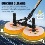 Mxmoonfree 24.5ft Solar Panel Cleaning Tool, Solar Panel Cleaning Brush and Pole Water Fed Pole Kit, Double Head Automatic Window Glass Washing Equipment, 110V-240V City Power Supply (24.5ft)