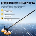 Mxmoonfree 24.5ft Solar Panel Cleaning Tool, Solar Panel Cleaning Brush and Pole Water Fed Pole Kit, Double Head Automatic Window Glass Washing Equipment, 110V-240V City Power Supply (24.5ft)