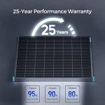 Renogy Bifacial 115 Watt 12 Volt Solar Panel Monocrystalline Rigid High-Efficiency PV Module Power Charger for RV Marine Rooftop Farm Battery and Other Off-Grid Applications
