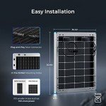 Renogy Bifacial 115 Watt 12 Volt Solar Panel Monocrystalline Rigid High-Efficiency PV Module Power Charger for RV Marine Rooftop Farm Battery and Other Off-Grid Applications
