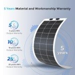 Renogy Flexible Solar Panel 100 Watt, 240° Ultra Flexible 100W Solar Panel 12 Volt for Marine RV Cabin Van Car Uneven Surfaces Off-Grid Essentials