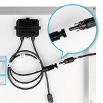 Renogy 10Ft 10AWG Solar Adaptor Wire Extension Cables with Female and Male Connector, 1 Pair, Black