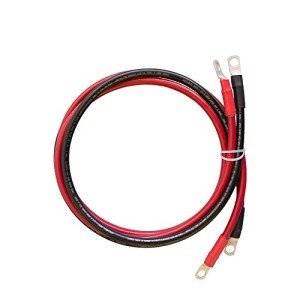 Renogy 5Ft 4AWG Cables for 3/8 in Lugs, 5Ft 4AWG, Connect Battery and Inverter