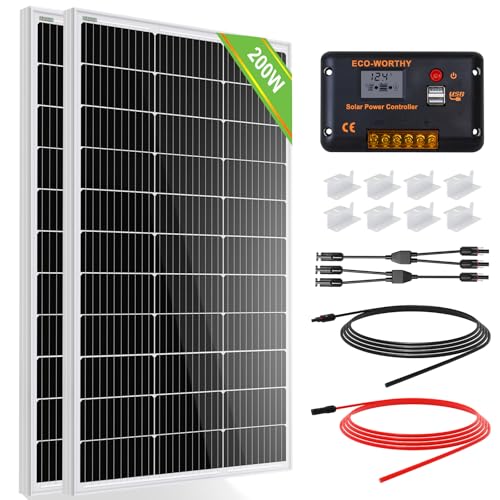 200W 12V/24V Monocrystalline Solar Panel Kit