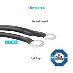 Renogy Accessory 200W Solar Panel Systems w/ 8Ft Tray Cable, 20Ft 10 AWG Adaptor Kit, Two Set Z Bracket, Y Branch Connector