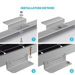 Renogy Accessory 200W Solar Panel Systems w/ 8Ft Tray Cable, 20Ft 10 AWG Adaptor Kit, Two Set Z Bracket, Y Branch Connector