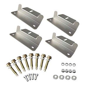Renogy 4 Sets of Solar Panel Mounting Z Brackets Lightweight Aluminum Corrosion-Free Construction for RVs, Trailers, Boats, Yachts, Wall and Other Off Gird Roof Installation, 4 Count