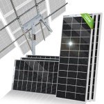 ECO-WORTHY 1200W Solar Tracker System: 6pcs Bifacial 195W Monocrystalline Solar Panels, Dual-Axis Solar Tracking Kit with Tracker Controller for Shed Farm Yard Hut Field and Any Off-Grid