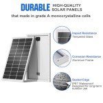 ECO-WORTHY Solar Panel Kit with Battery and Inverter : 100 Watt 12 Volt Solar Panel + 30A Charge Controller + 50Ah Lithium Battery + 600W Premium Solar Inverter +Solar Cables