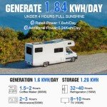 ECO-WORTHY 1.6KWH Complete Solar Panel Kit 400W 12V for RV Home Off Grid Yard: 195W Solar Panels*2 + 1000W Solar Inverter+12V 100Ah Lithium Battery+ 40A MPPT Charge Controller + Bluetooth Module