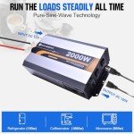 [PRO] ECO-WORTHY 3.58KWH 800W Solar Panel Kit For Home Off Grid Complete System : 4PCS Bifacial 195w Solar Panels + 1PC 2000w Solar Inverter + 1PC 60A MPPT Controller + 1PC 12.8V 280AH Lithium Battery