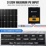 [PRO] ECO-WORTHY 3.58KWH 800W Solar Panel Kit For Home Off Grid Complete System : 4PCS Bifacial 195w Solar Panels + 1PC 2000w Solar Inverter + 1PC 60A MPPT Controller + 1PC 12.8V 280AH Lithium Battery