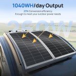 ECO-WORTHY 260Watt 12Volt Flexible Solar Panel Kit for Off Grid Home RV, Boat and Uneven Surfaces:2pcs 130W Mono Solar Panel + 30A 12V Charger Controller + Solar Cable + Tray Cable + Y Branch