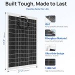 ECO-WORTHY 260Watt 12Volt Flexible Solar Panel Kit for Off Grid Home RV, Boat and Uneven Surfaces:2pcs 130W Mono Solar Panel + 30A 12V Charger Controller + Solar Cable + Tray Cable + Y Branch