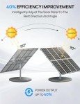 ECO-WORTHY Solar Panel Dual Axis Tracking System (Expanded Version Increase 40% Power) with Tracker Controller,for 10PCS 100W/8PCS 200W/4PCS 400W,High Stability, Multi-Angle Adjustment, for Yard/Farm