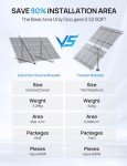 ECO-WORTHY Solar Panel Dual Axis Tracking System (Expanded Version Increase 40% Power) with Tracker Controller,for 10PCS 100W/8PCS 200W/4PCS 400W,High Stability, Multi-Angle Adjustment, for Yard/Farm