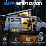 ECO-WORTHY 3.58KWH 800W Solar Panel Kit System for Home House: 4pcs Bifacial 195W Solar Panels + 1pc 2000W Solar Inverter + 1pc 60A MPPT Controller + 1pc 12V 280Ah Lithium Battery