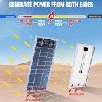 ECO-WORTHY 3.58KWH 800W Solar Panel Kit System for Home House: 4pcs Bifacial 195W Solar Panels + 1pc 2000W Solar Inverter + 1pc 60A MPPT Controller + 1pc 12V 280Ah Lithium Battery