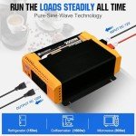 ECO-WORTHY 3.58KWH 800W Solar Panel Kit System for Home House: 4pcs Bifacial 195W Solar Panels + 1pc 2000W Solar Inverter + 1pc 60A MPPT Controller + 1pc 12V 280Ah Lithium Battery